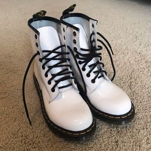 WHITE DOC MARTENS NEVER WORN